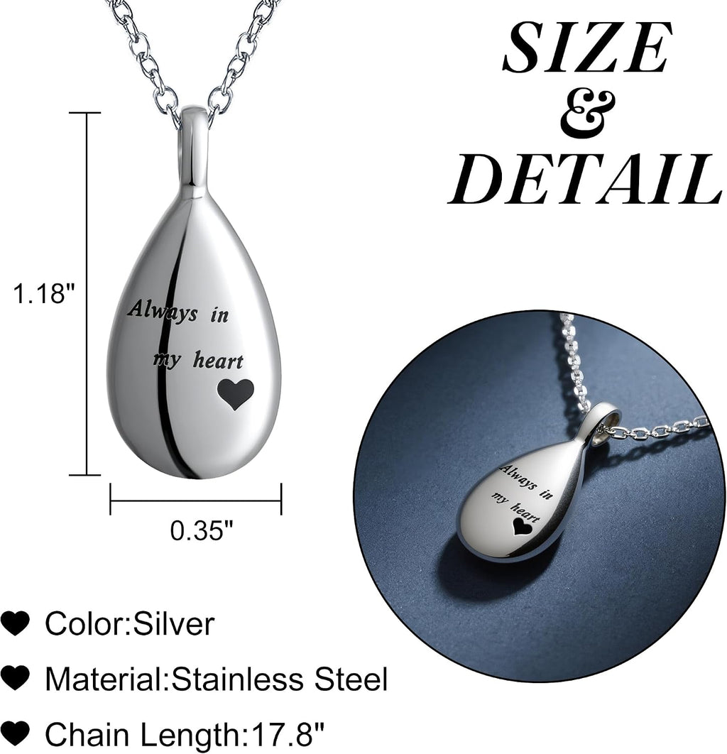 Urn Necklaces for Ashes, Cremation Necklack for Ashes, Urn Necklaces for Ashes for Women, Cremation Jewelry Locket