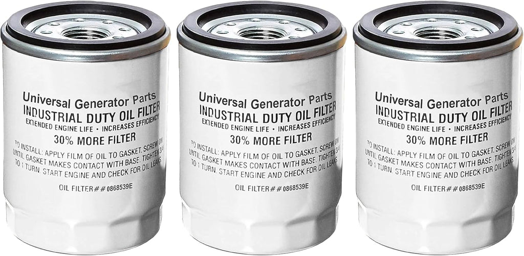Universal Generator Part- Replacement Oil Filter 070185E & 070185ES, 3-Pack