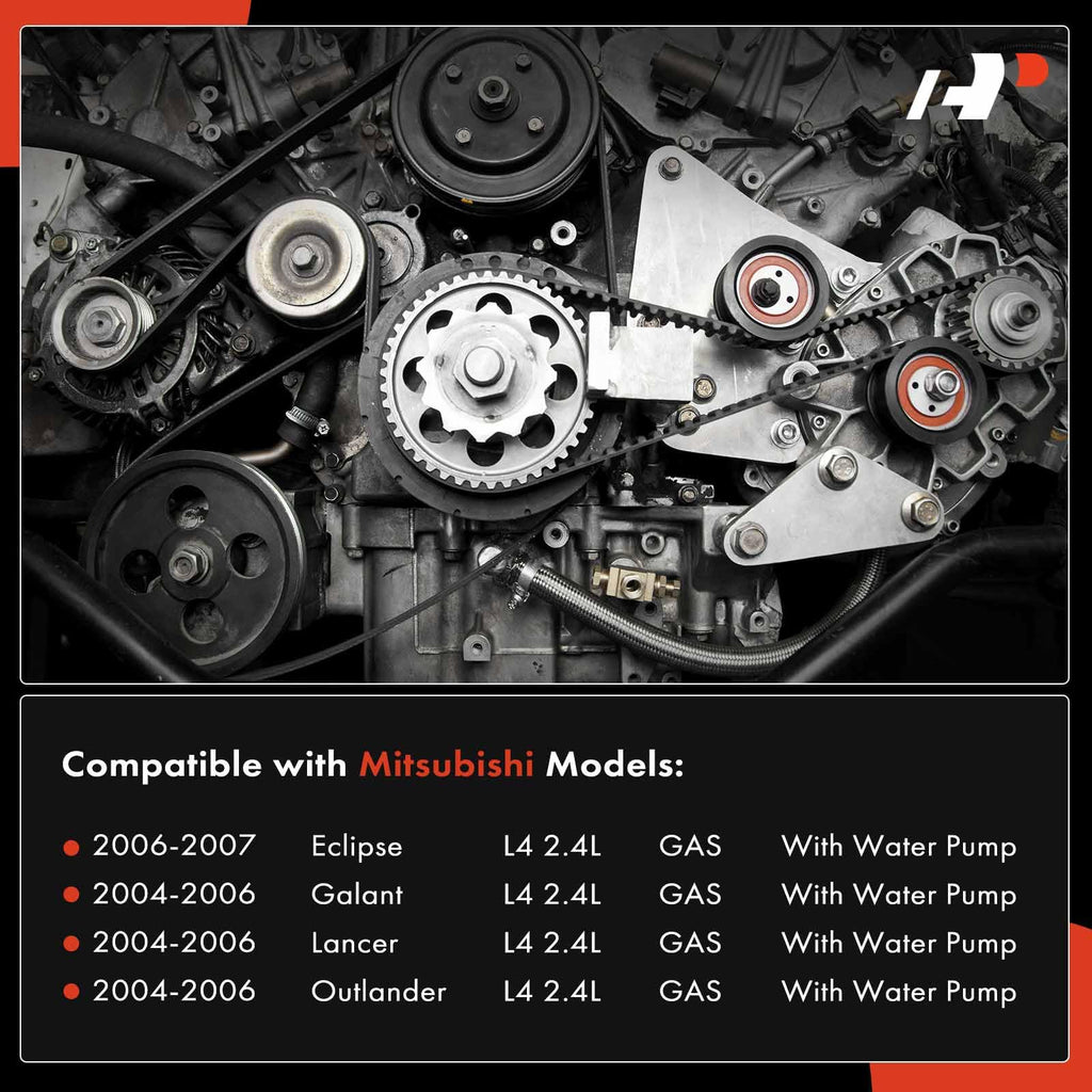 A-Premium Engine Timing Belt Kit with Water Pump Compatible with Mitsubishi
