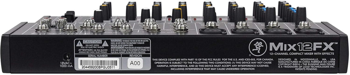 BPA15 15" Active PA Speaker Pair Bundle with Mix12FX Mixer | 800W Peak / 200W RMS Each, Bluetooth, RWM1203VH Dual