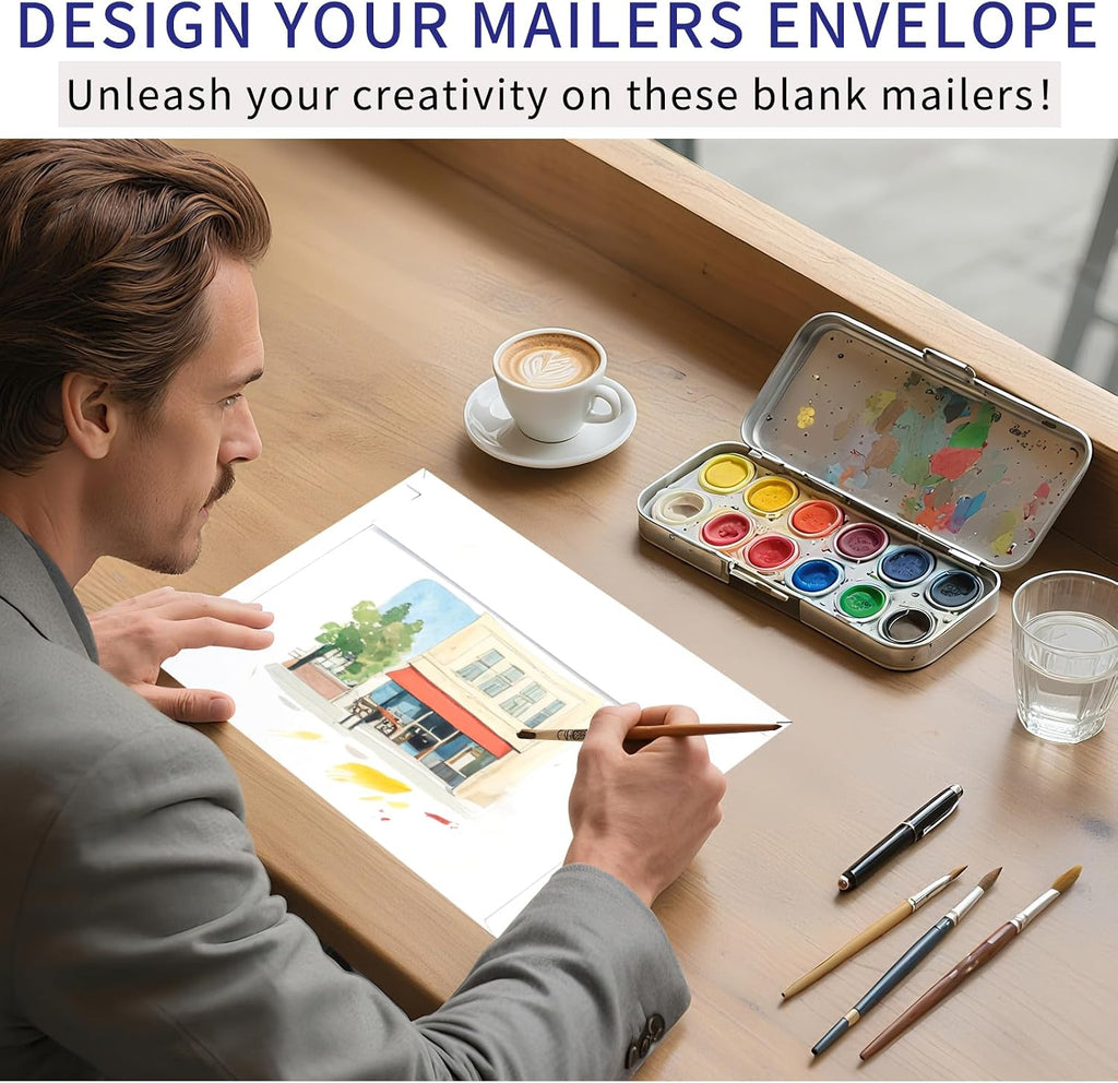 120 Pack Photo Document Mailers with Self Adhesive Seal, 13 x 9.25 Inch Rigid Mailers Stay Flat Cardboard Envelope