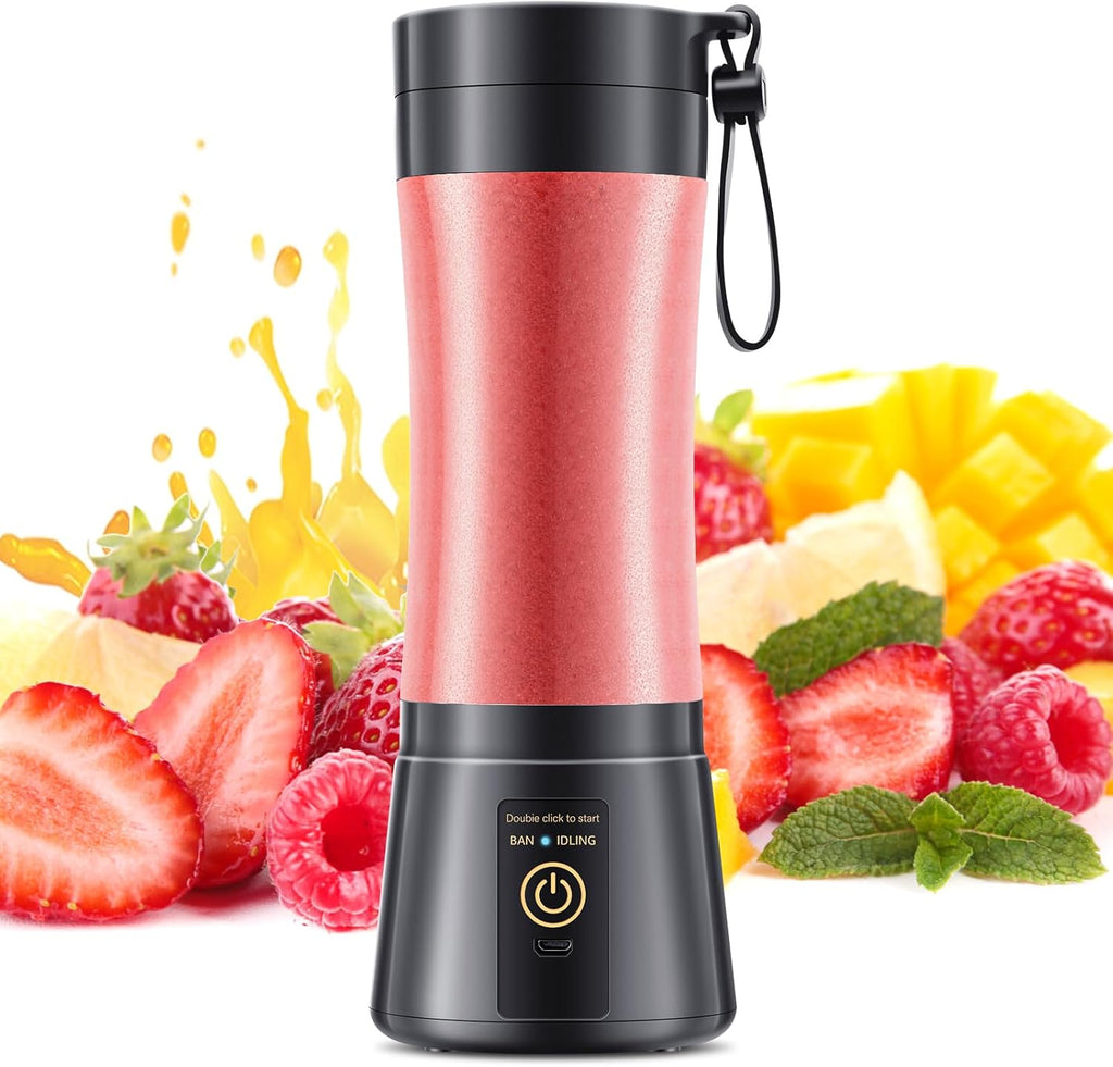 Portable Blender Personal Size Blender Make Smoothies, 12oz Mini Travel Cup