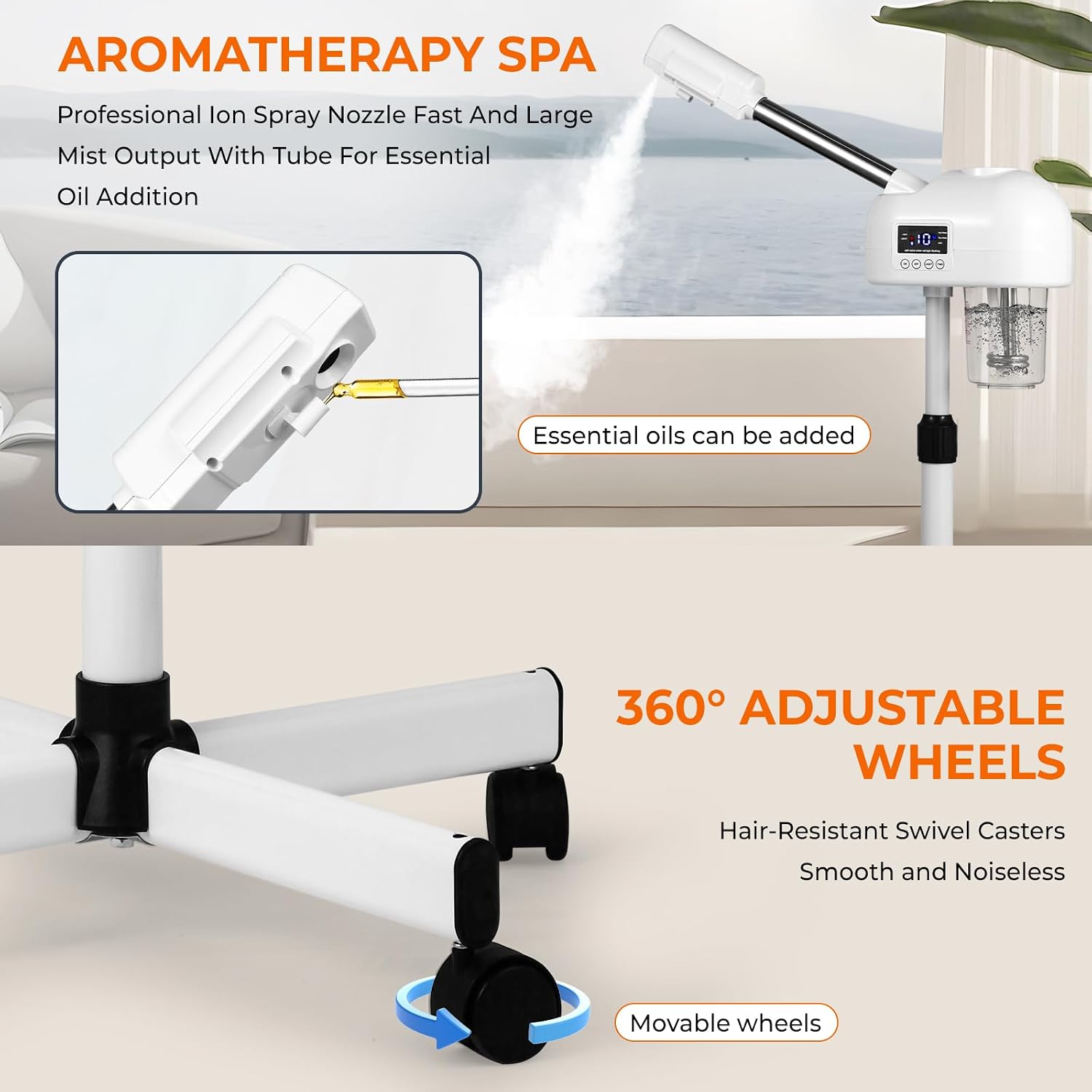 Professional Facial Steamer for Estheticians, Hot Mist & Timer Function, Vaporizador Facial Professional Steamer On