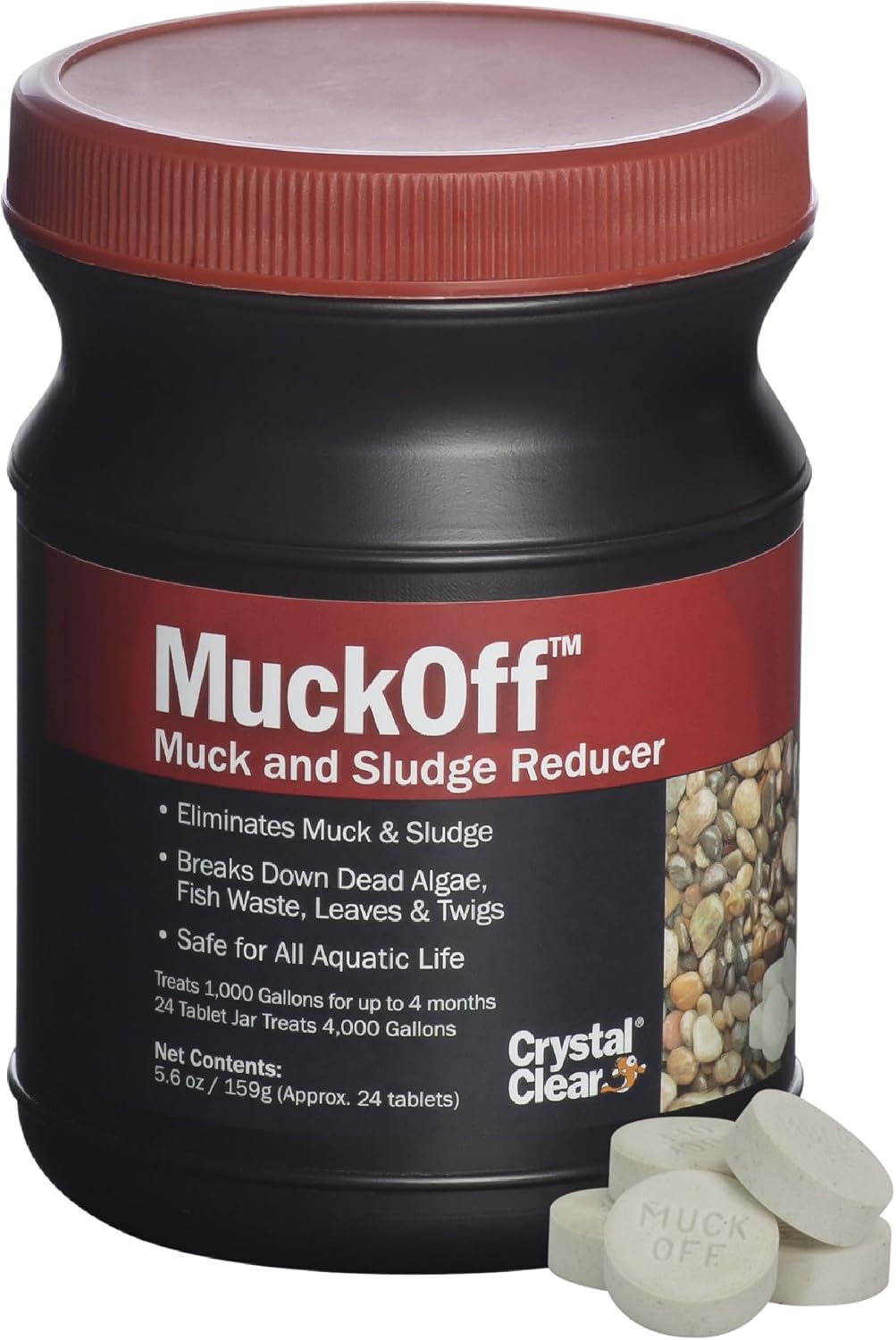 MuckOff Natural Pond Muck Treatment Sludge Remover, 24 Tablets