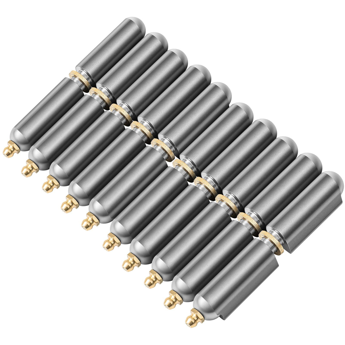 10 Pcs 4 Inch Weld on Hinges Bullet Barrel Weldable Hinges, Zerk