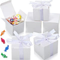 200 Pcs 2 x 2 x 2 Inch White Candy Gift Box, with Ribbon
