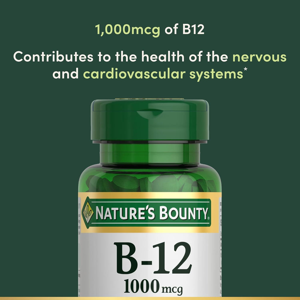 Vitamin B12 1000 mcg Supplements, Supports Energy Metabolism, 200 Ct