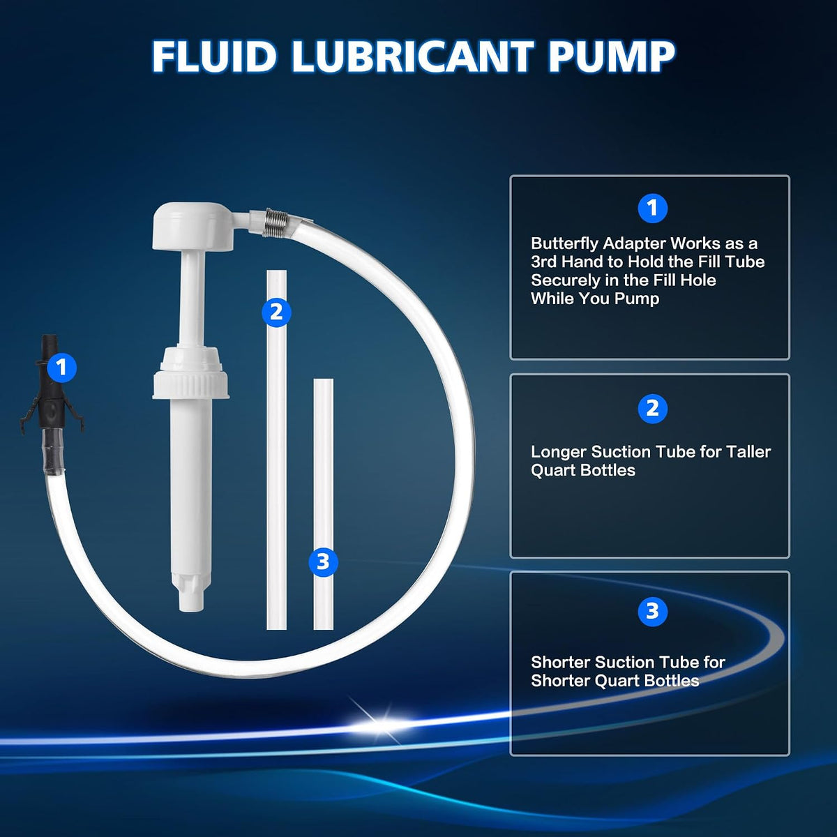 Fluid Pump for Standard Quart Bottles, 10cc Per Pump Stroke