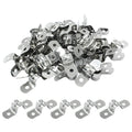 Hordion 50Pcs 3/8" Two Hole Strap U Bracket, M10 Rigid Pipe Strap