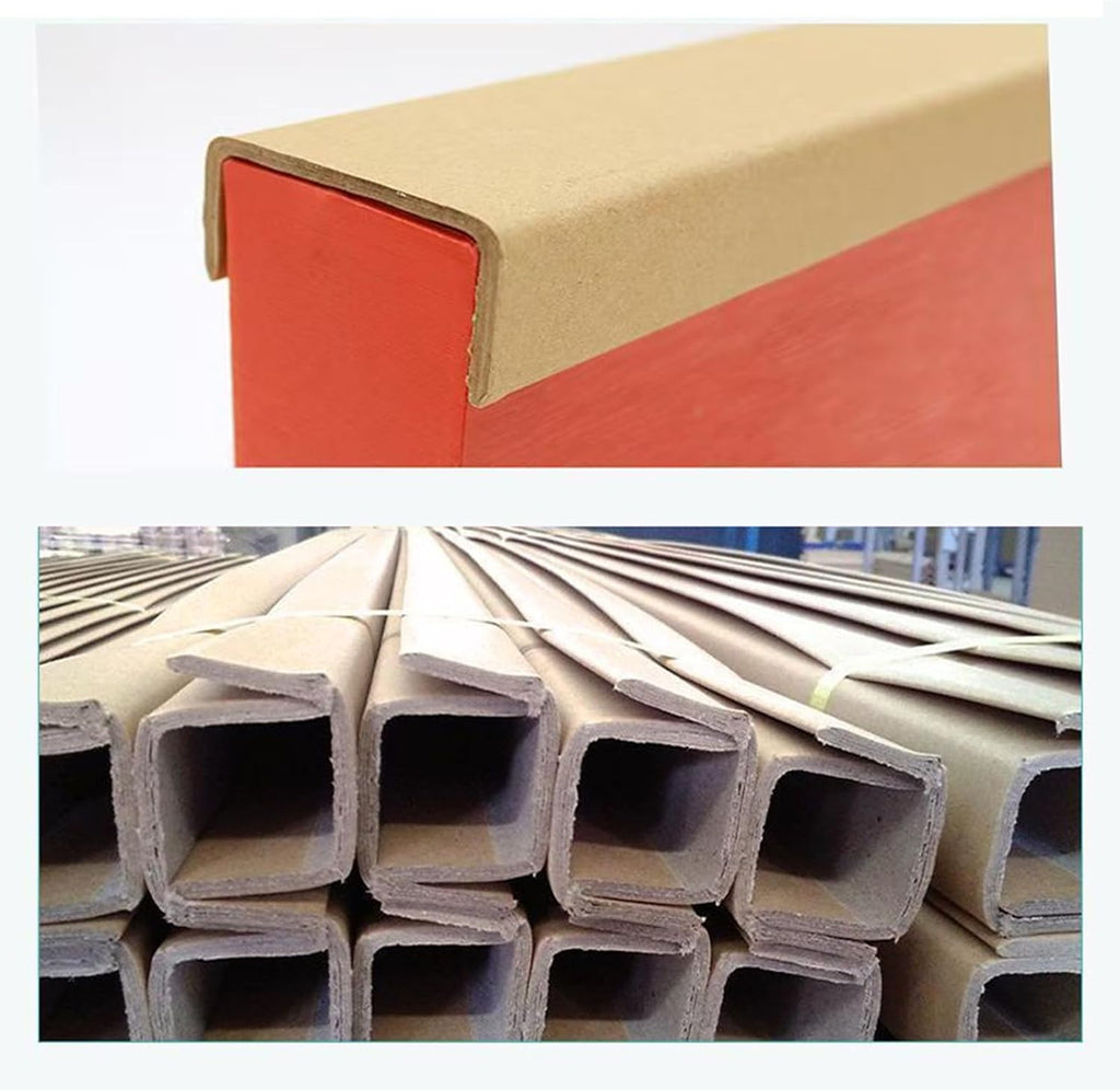 Cardboard Pallet Edge Corner Guard, Cardboard U-Board Reinf Angle Edge Protectors 100-Pack 50cm/20" Shipping Packing