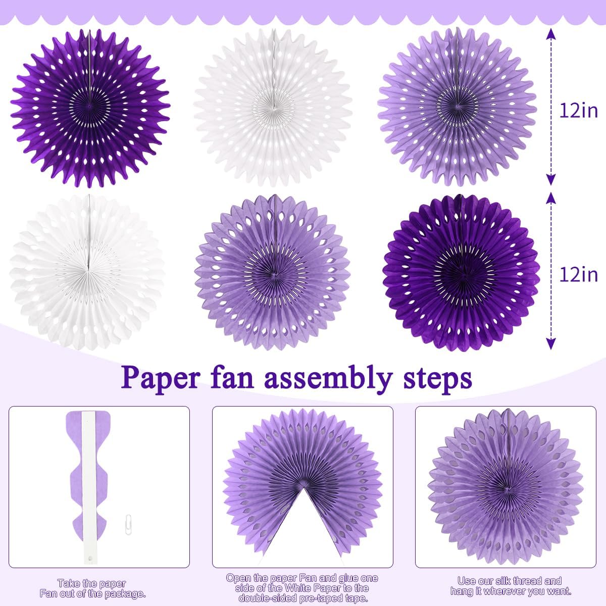 Paper Fans Party Decorations Paper Flowers Decorations for Wall Classroom Floral Backdrop Baby Shower Birthday Party