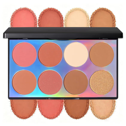 Full Face Makeup Palette with 4 Blush, 2 Contour and 2 Highlighter Shades