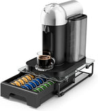 EVERIE Compact Coffee Pod Drawer for Nespresso Vertuo, 21 Large/30 Small