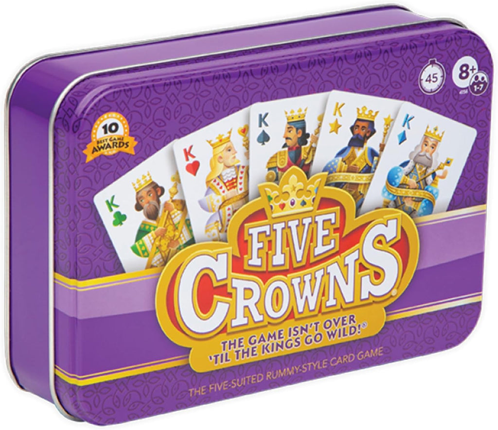 Five Crowns Collectible Tin – Card Game for Kids and Adults, Family Game Night, The Game isn’t Over Until the Kings