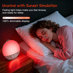 Sunrise Alarm Clock White Noise Machine, Sunset Simulation, 30 Sleep Sounds | 12 Color Night Lights, Dimmable