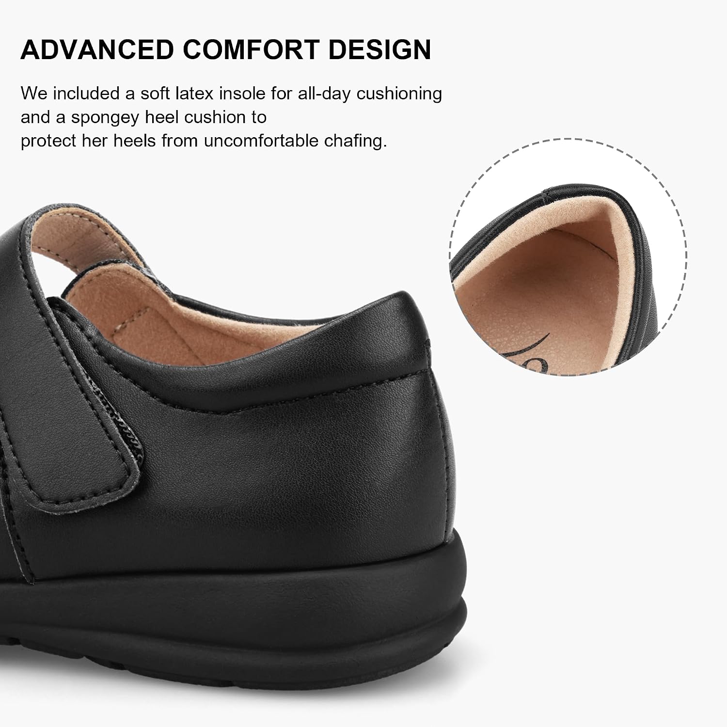 Girls Mary Jane Shoes School Uniform Flats Dress Shoes Church (Little/Big Kids) | Hook-and-loop closure, Cushioned