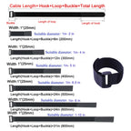10Pack 1x20” Reusable Nylon Cable Straps with Buckle for Cords Organizer