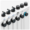 OneLeaf 12 Pack Rotatable Spring Cord Holders, 1s Lock Adhesive Cable Clips