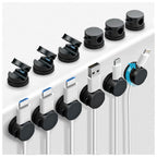 OneLeaf 12 Pack Rotatable Spring Cord Holders, 1s Lock Adhesive Cable Clips