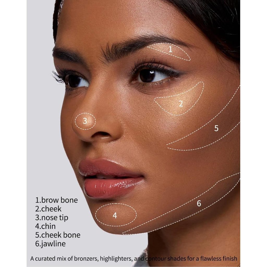 Butterfly Cloud Collar Embossed Highlight & Contour Palette