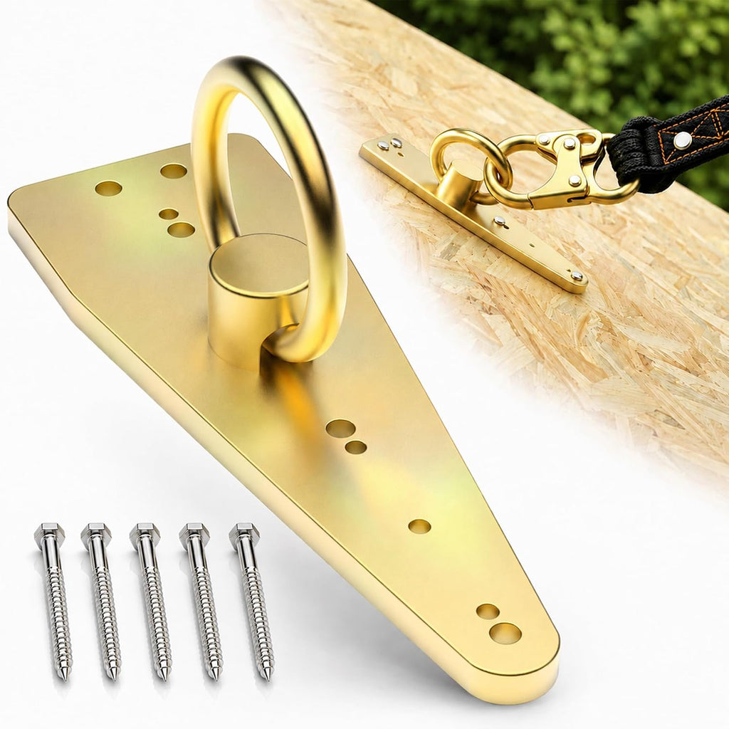 Reusable Roof Anchor for Fall Protection, Gold-Plated Steel