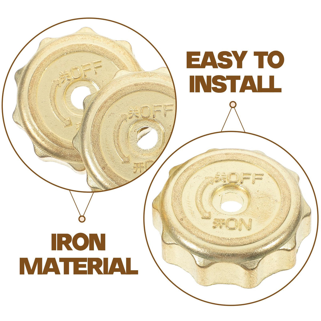 2pcs Metal Gas Stove Knobs with Textured Grip for Ranges