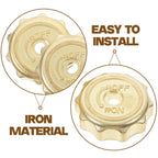 2pcs Metal Gas Stove Knobs with Textured Grip for Ranges