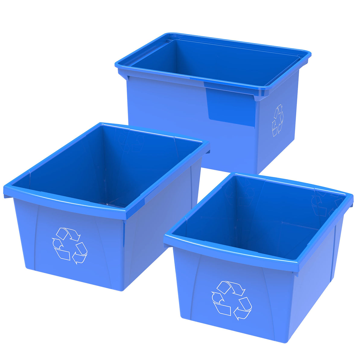 9 Gallon Recycle Bin, Blue, 1 Count (61549A01C)