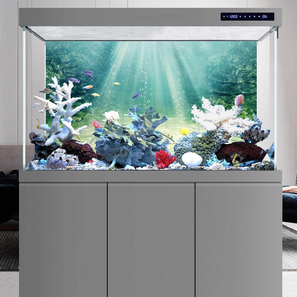 36x18 inches Aquarium Backdrop Underwater Ocean Floor Fish Tank Background