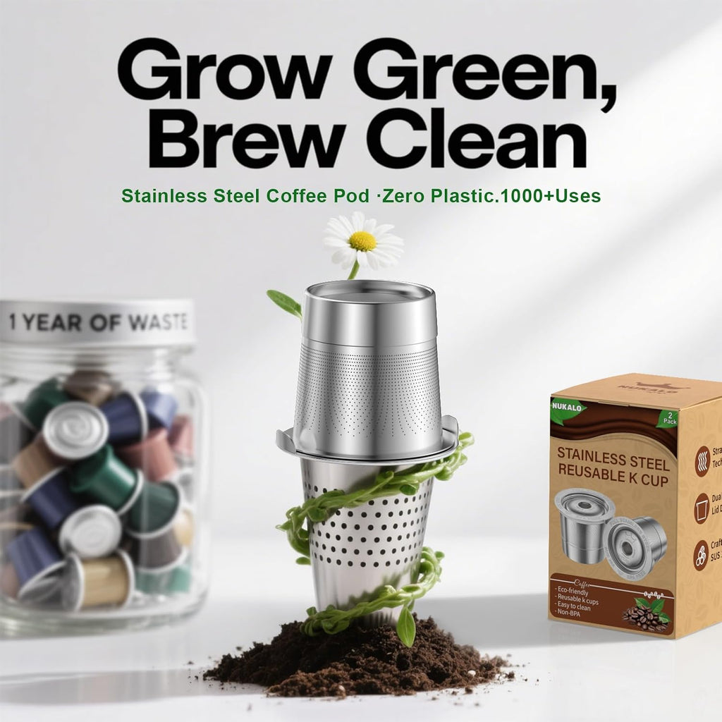 Reusable K Cups for Keurig: Full Stainless Steel Refillable K Cups, Reusable Coffee Filter for Keurig 1.0 Coffee