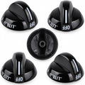 5 Pack 316220009 Range Burner Control Knobs Black Fit for Frigidaire Stove