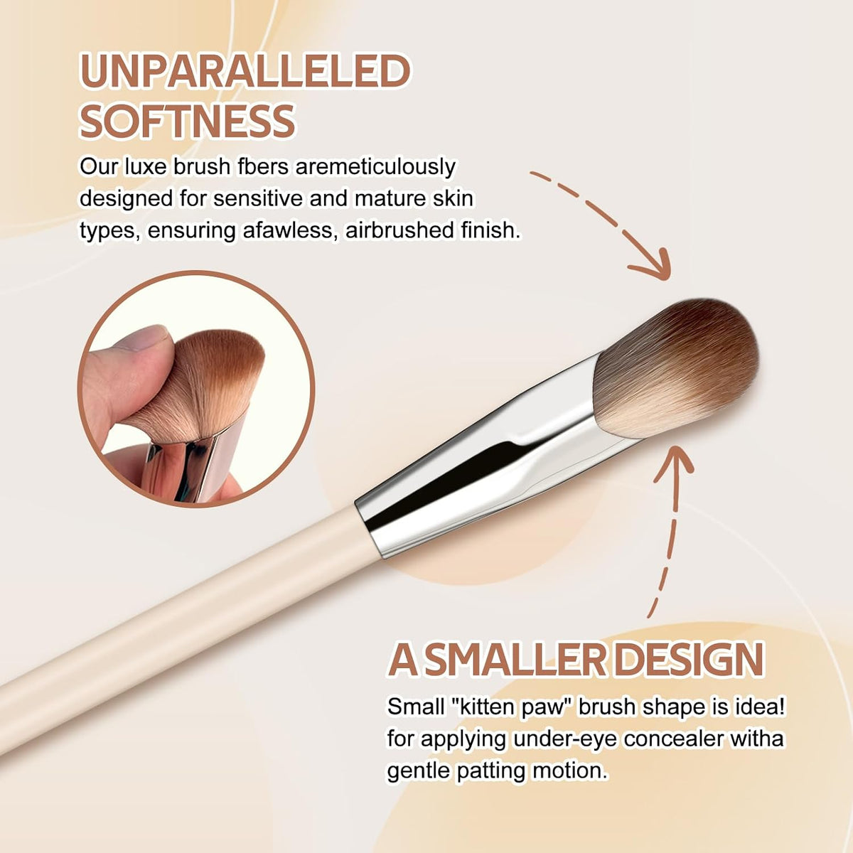Concelar Brush Makeup Liquid Foundation Brush Angled Face Blush Brushes For A Sculpted Look, Great For Cream, Liquid