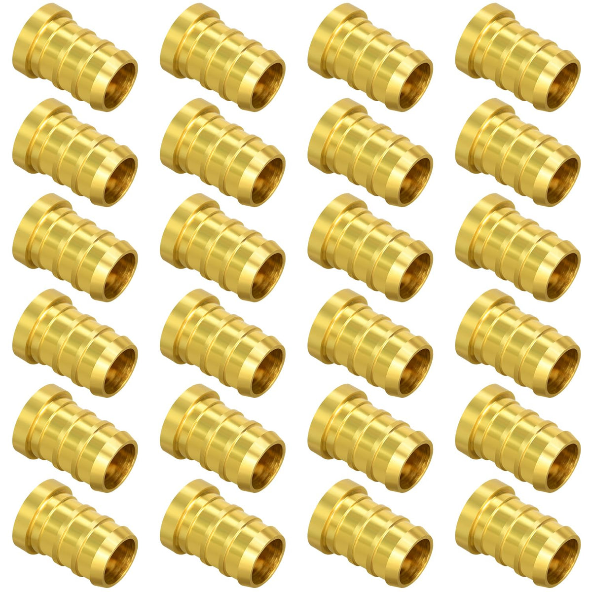 25 Pack 1/2" Brass PEX Barb Plug End Cap