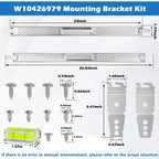 W10426979 24" Dishwasher Mounting Bracket Kit for Granite Countertops