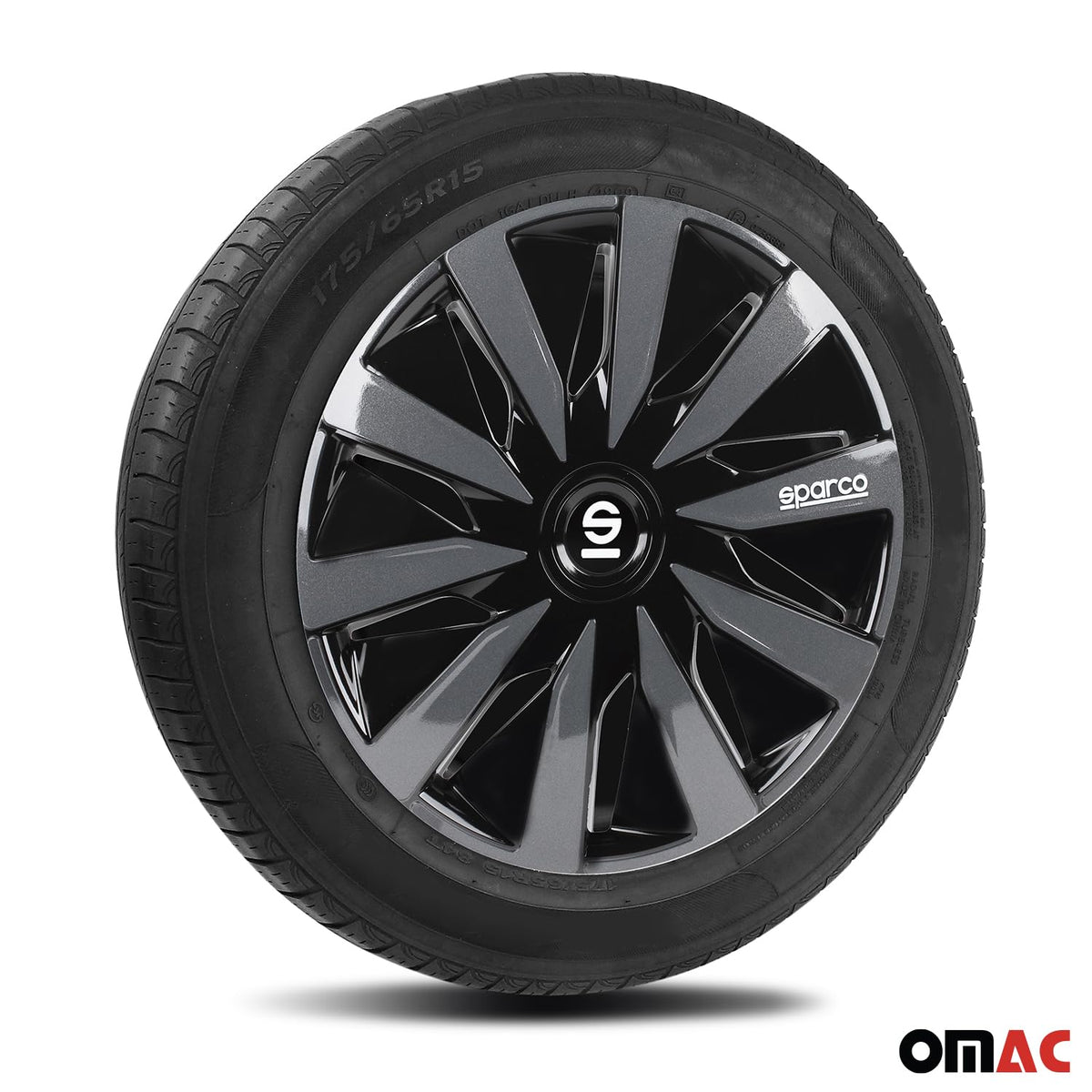 SPC1591BKGR Wheel Covers Lazio 15-inch Black/Grey