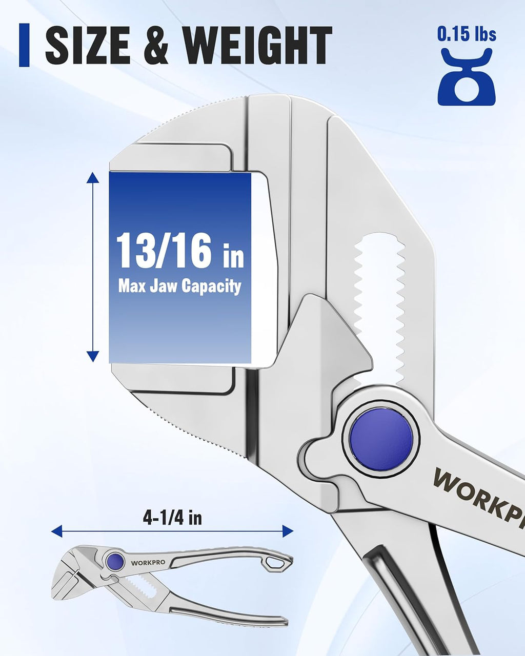Mini Pliers Wrench, 4-Inch Smooth Jaw Plier, High-Toughness Alloy Steel Adjustable Wrench Pliers with Smooth Parallel