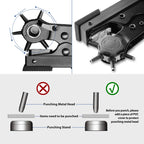 Leather Hole Punch Tool, Desktop Rotary Puncher with 6 Punch Sizes