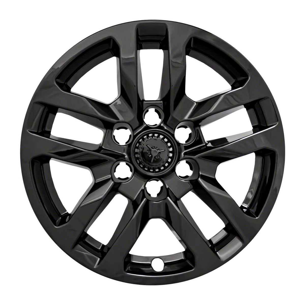 Set of 4 Gloss Black 18" 5 Split Spoke Wheel Skins for 19-22 Silverado 1500
