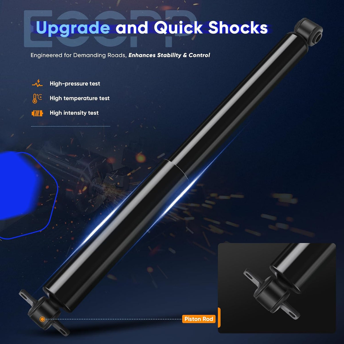 Rear Shocks Absorbers, ECCPP 2x Shocks for Chevrolet for Blazer 1995-2005