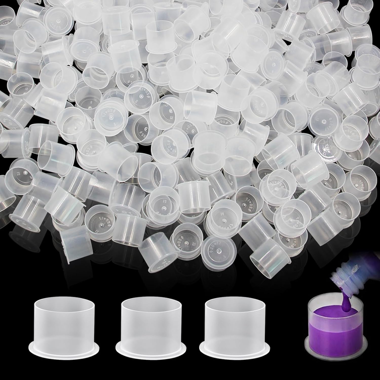 Tattoo Ink Caps 1000Pcs Medium Ink Caps #14mm Disposable