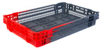 Hudson Exchange 23.5 x 15.75 x 4" (4.9 Gallon, 5 Pack) Agricultural Nest and Stack Vented Crate Handled Storage