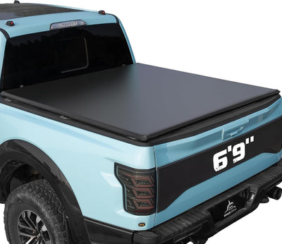 Truck Bed Tonneau Cover Compatible with Ford Super Duty 6.8 ft Standard Box, 1999-2026 F250 F-250 F350 F-350, Soft Roll Up Style