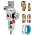 NANPU 3/8" NPT Air Compressor Filter & Pressure Regulator Combo w/Gauge