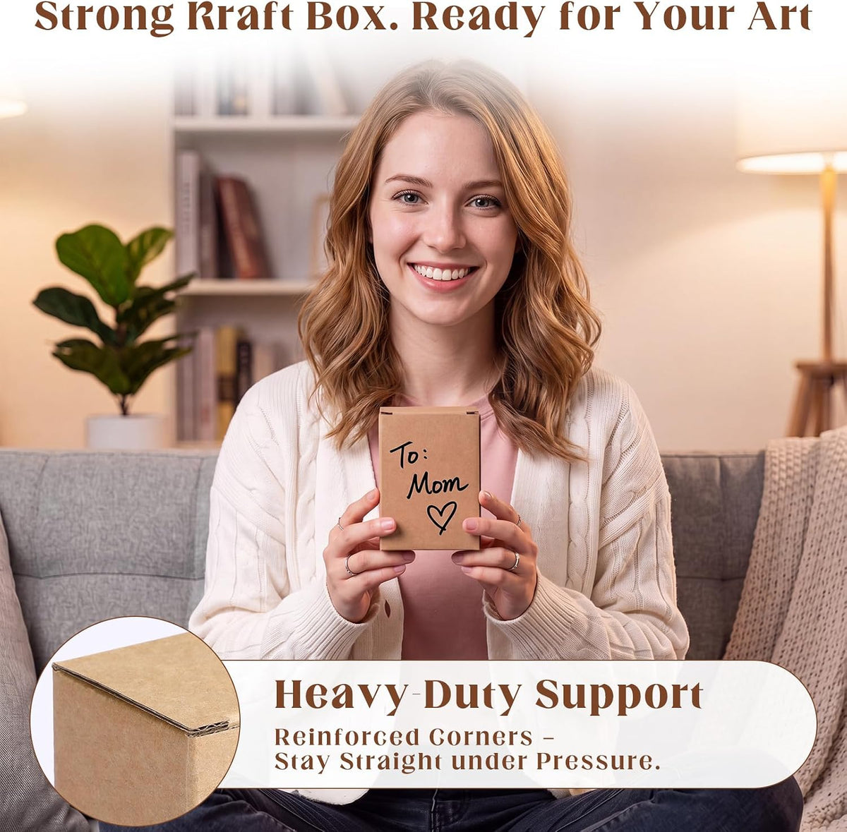 60 Tuck Top Kraft Paperboard Small Gift Box, Brown Paper Gift Box