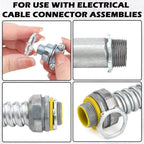 Yaocom 50 Pcs Electrical Conduit Lock Nut Rigid Lock Nut, 1/2 Inch