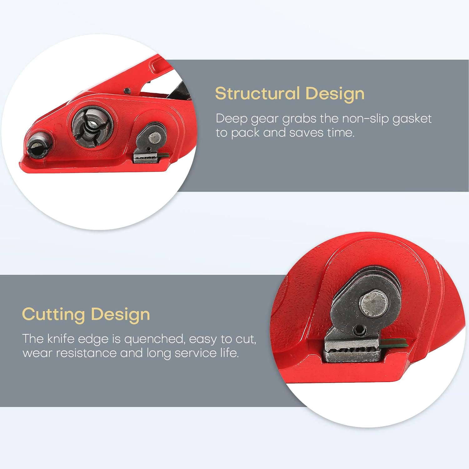Poly Strapping Tensioner & Cutter Manual Strapping Tools (Red) | Heavy Duty Manual Strapping Tensioner Cutter Cord