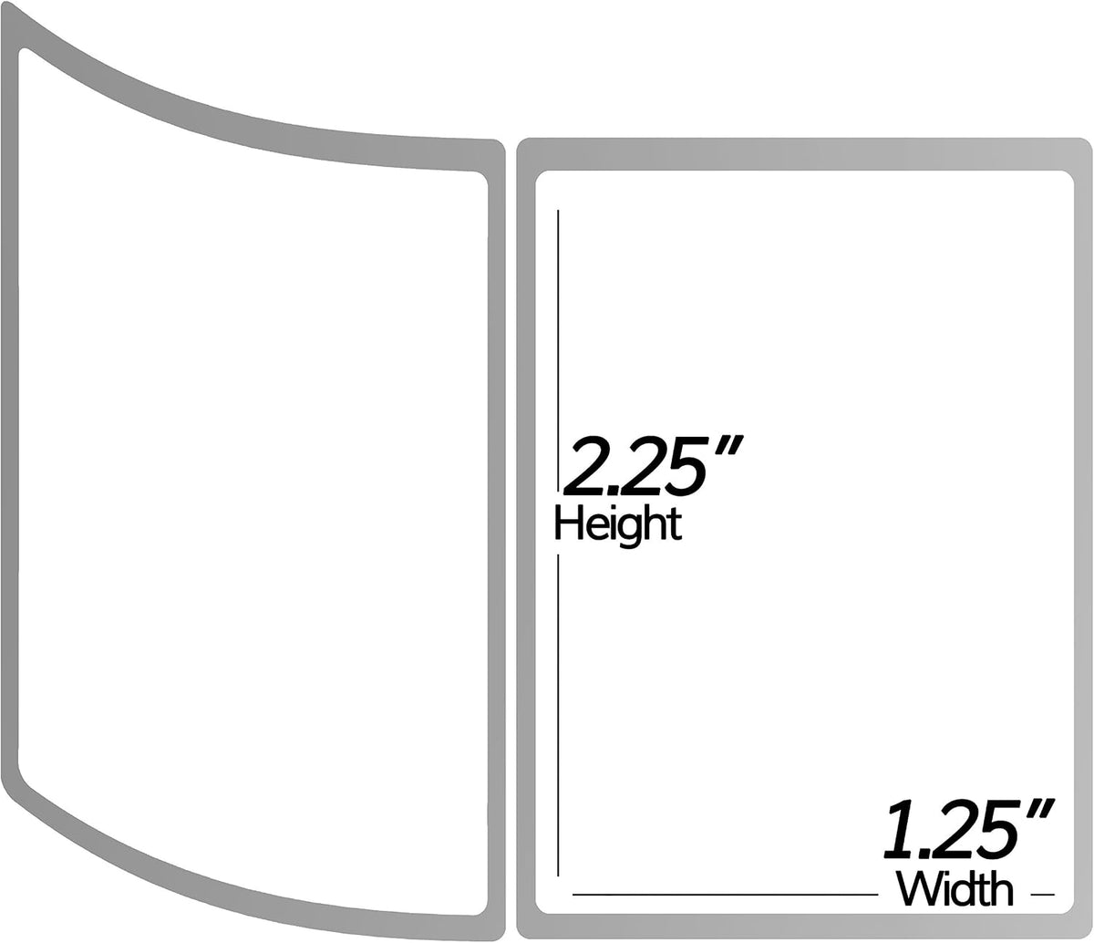 Direct Thermal Label, 2.25" x 1.25", 1" Core, 1 Roll, 1000/Roll