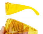 Diamont Amber Vented Over Glasses Safety Glasses, 6 Pack