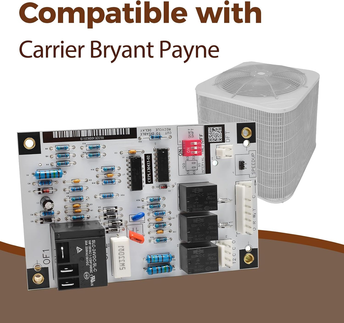 CEBD430433-10A Defrost Control Board Compatible with Carrier Bryant Payne Control Board Replace HK32EA003 HK32EA008 CES0130076-00
