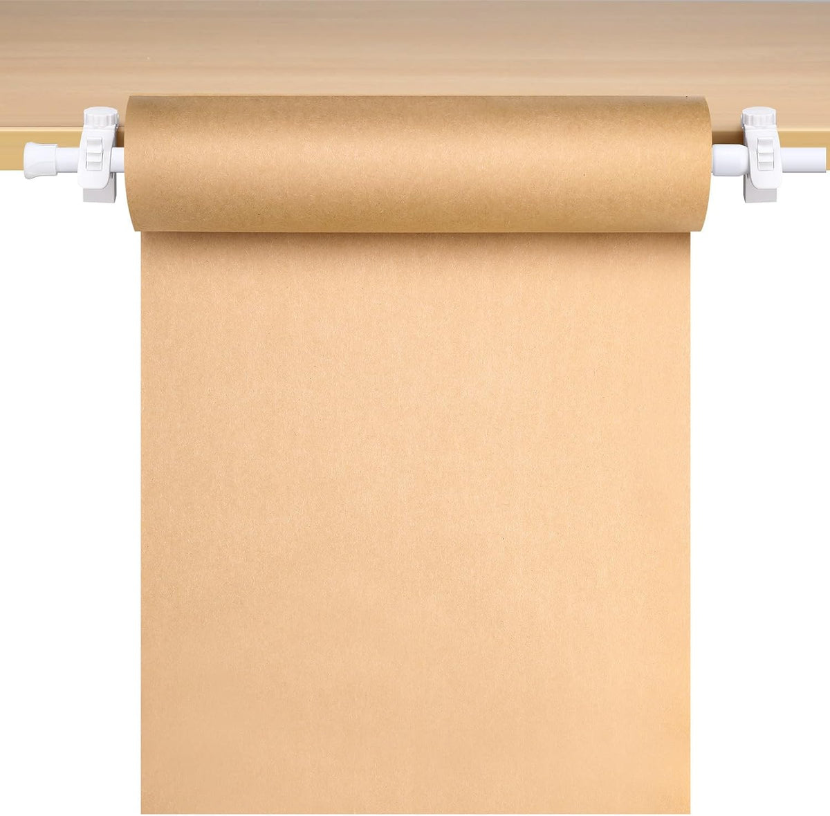 Kraft Paper Roll Holder 15.5-27.5 Inch Retractable Clamp-on Butcher Paper Holder Roller Tabletop Easel for to Do